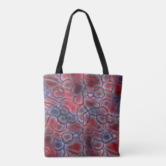 Roodcelweefsel met zachte lichte flap of opgepompt tote bag (Achterkant)