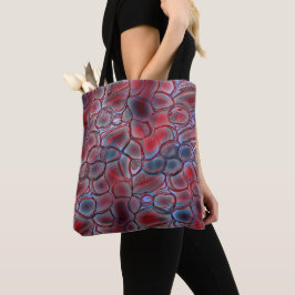 Roodcelweefsel met zachte lichte flap of opgepompt tote bag