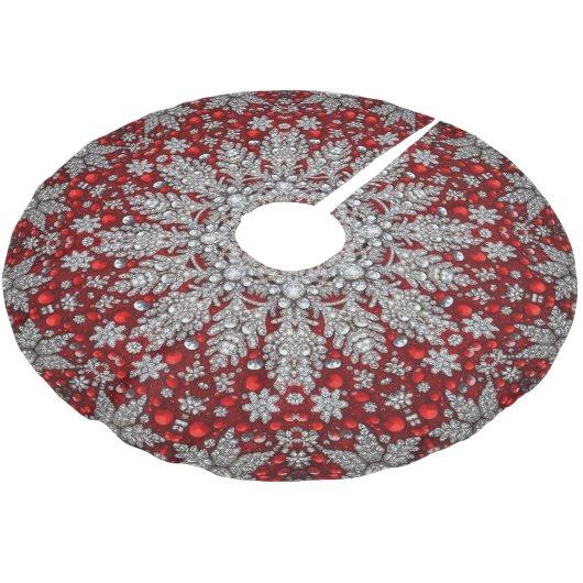 Rooddecoratieve boomrok kerstboom rok (Gekanteld)