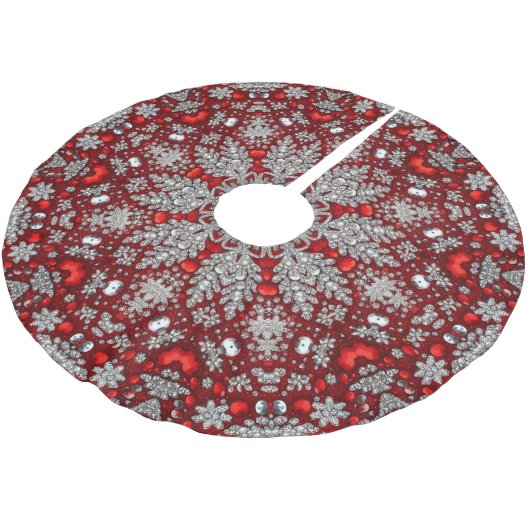 Rooddecoratieve boomrok kerstboom rok (Gekanteld)