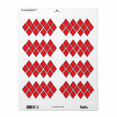Rooddiamanten Etiket (Full Sheet)