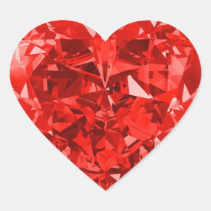 RooddiamantStickers Hart Sticker