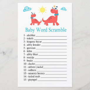 Rooddinosaurus Baby word scramble game