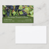 Rooddruiven Vineyard Visitekaartje (Voorkant / Achterkant)