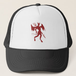 Roodduivel, Lucifer, Diablo, satin, lopen, houden Trucker Pet