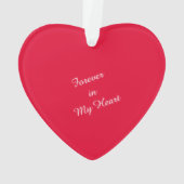 Roode kerstbal 'Voor altijd in mijn hart' Ornament (achterkant)