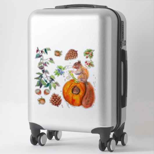 Roodeekhoorn Bot Zuurt Pine Kone blaast Rustige Sticker (Koffer)