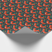 Roodeekhoorns en konijnenwervels Nachtelijke herfs Cadeaupapier (Hoek)