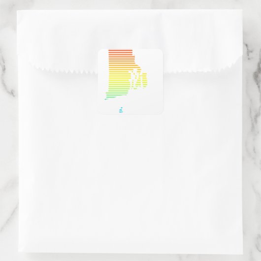 roodeiland chill fade vierkante sticker (Tas)