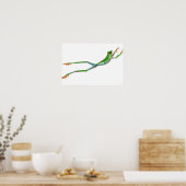 Roodeogboomkikker springt poster (Keuken)