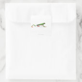 Roodeoogboomkikker lopen vierkante sticker (Tas)