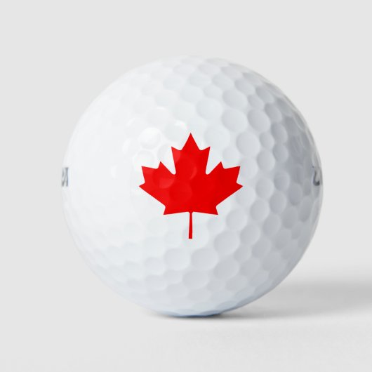 Roodesdoorbladeren van de vlag van Canada Golfballen (Voorkant)