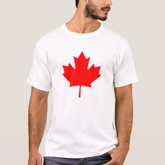 Roodesdoorbladeren van de vlag van Canada T-shirt (Voorkant)