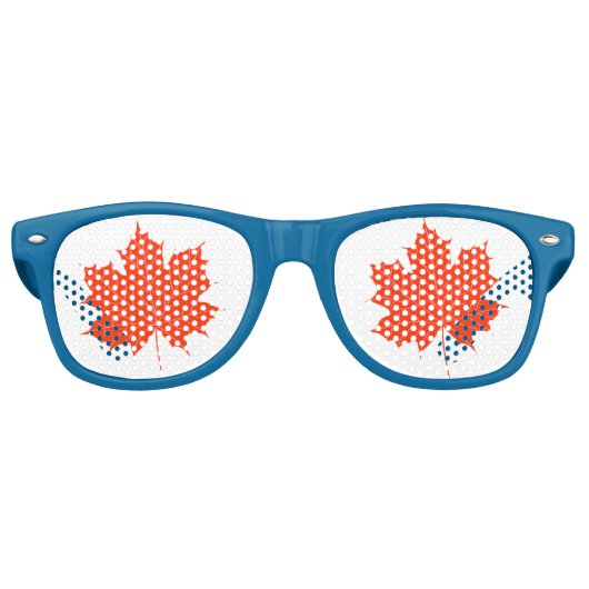 Roodesdoornblad Retro Zonnebril (Voorkant)