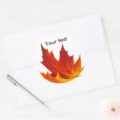 Roodesdoornblad Ronde Sticker (Envelop)