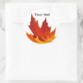 Roodesdoornblad Ronde Sticker (Tas)