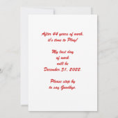 RoodFerris-wieltje bij pensionering Aankondiging (Achterkant)