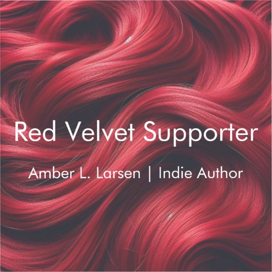 roodfluweelhaar | Amber L. Larsen Support Sticker (Voorkant)