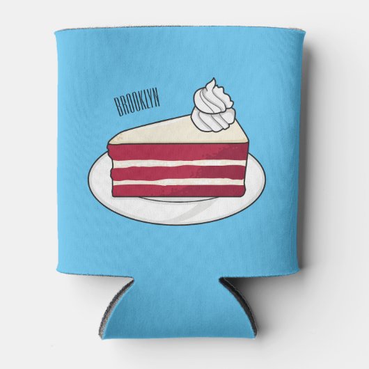 Roodfluwelen cartoon blikjeskoeler (Voorkant)