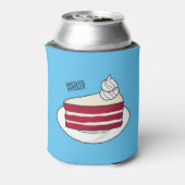 Roodfluwelen cartoon blikjeskoeler (Blikje Achterkant)