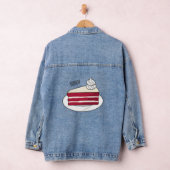 Roodfluwelen cartoon denim jacket (Hangar)