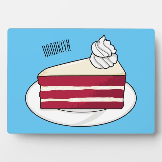 Roodfluwelen cartoon fotoplaat (voorkant)