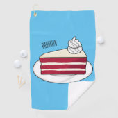 Roodfluwelen cartoon golfhanddoek (Insitu)