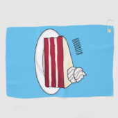 Roodfluwelen cartoon golfhanddoek (Horizontaal)