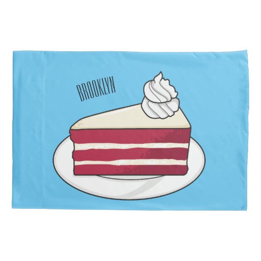 Roodfluwelen cartoon kussensloop (Achterkant)