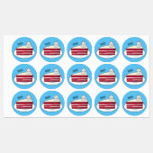Roodfluwelen cartoon labels (Vel)