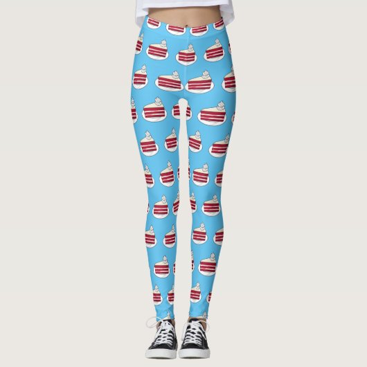Roodfluwelen cartoon leggings (Voorkant)