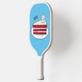 Roodfluwelen cartoon pickleball paddle (Links)