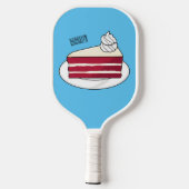 Roodfluwelen cartoon pickleball paddle (Achterkant)