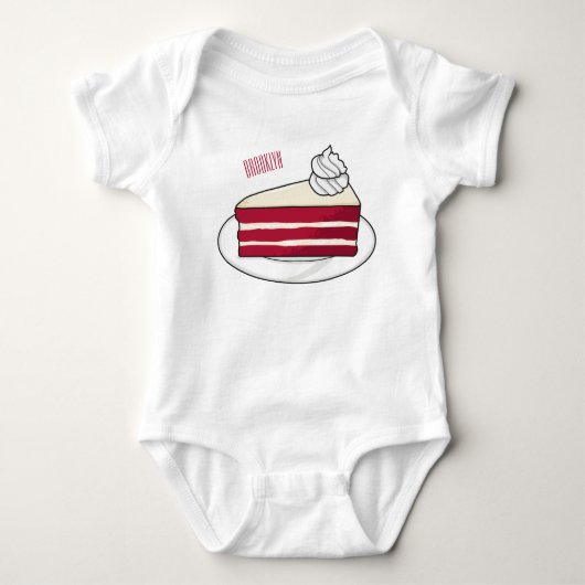 Roodfluwelen cartoon romper (Voorkant)
