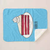 Roodfluwelen cartoon sherpa deken (Voorkant (horizontaal))