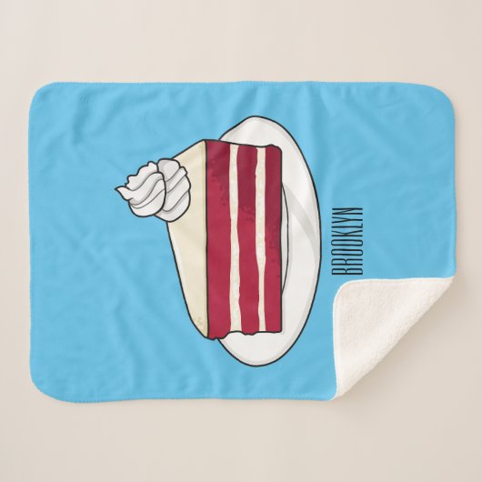 Roodfluwelen cartoon sherpa deken (Voorkant (horizontaal))