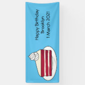 Roodfluwelen cartoon spandoek (Verticaal)