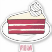 Roodfluwelen cartoon sticker (Voorkant)