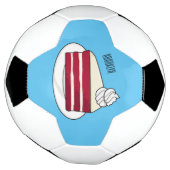 Roodfluwelen cartoon voetbal (Gedraaid)