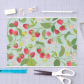 Roodframbozen, bladeren en bloemen tissuepapier (Craft)