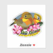 ROODGEFACTUREERDE LEIOTHRIXVOGELS - ALOHA STICKER (Vel)