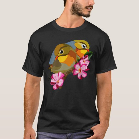 ROODGEKIELDE LEIOTHRIX-VOGELS T-SHIRT (Voorkant)