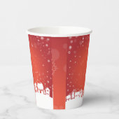 Roodgekleurd noël-patroonbeker papieren bekers (Links)