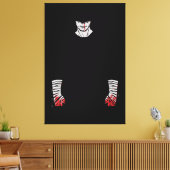 Roodgekleurde krijger van schaduwen canvas afdruk (Insitu (Woonkamer))