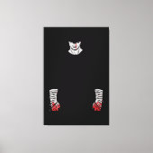 Roodgekleurde krijger van schaduwen canvas afdruk (Voorkant)