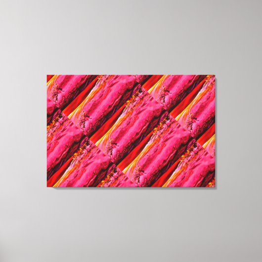 roodgele Maui-golven patroon Canvas Afdruk (Voorkant)