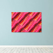 roodgele Maui-golven patroon Canvas Afdruk (Insitu (Houten vloer))