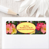 Roodgele rozenbloem Tuintuin Etiket (Insitu)