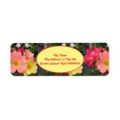 Roodgele rozenbloem Tuintuin Etiket (Voorkant)