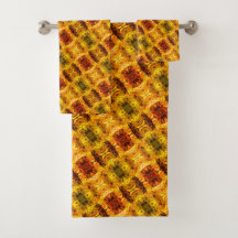 Roodgele stukken en vormen genereren